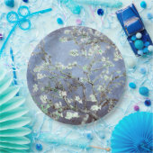 Van Gogh Almond Blossoms Steel Blue Pappteller