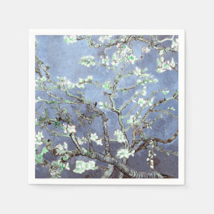 Van Gogh Almond Blossoms Steel Blue Serviette