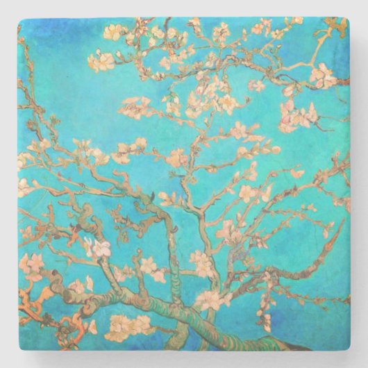 Van Gogh Almond Blossoms Steinuntersetzer (Vorderseite)