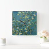 Van Gogh Almond Blossoms Timepiece Quadratische Wanduhr (Zuhause)