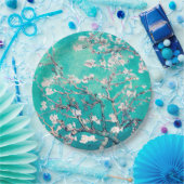 Van Gogh Almond Blossoms Türkis Pappteller (Party)