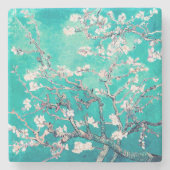 Van Gogh Almond Blossoms Türkis Steinuntersetzer (Vorderseite)