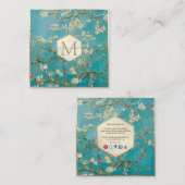 Van Gogh-Almond-Blüten Quadratische Visitenkarte (Vorne/Hinten)