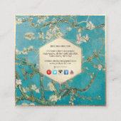 Van Gogh-Almond-Blüten Quadratische Visitenkarte (Rückseite)