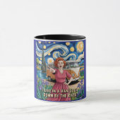 Van Gogh am Fluss - Artistic Boho , Funny Tasse (Zentrum)