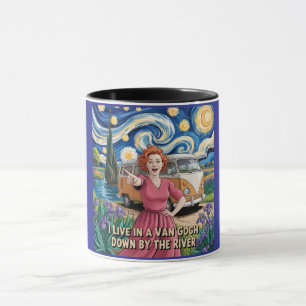 Van Gogh am Fluss - Artistic Boho , Funny Tasse