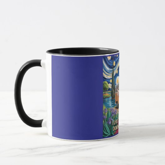 Van Gogh am Fluss - Artistic Boho , Funny Tasse (Links)