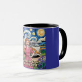 Van Gogh am Fluss - Artistic Boho , Funny Tasse (VorderseiteRechts)