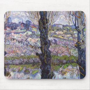 Van Gogh Ansicht von Arles Blühende Orte Mousepad