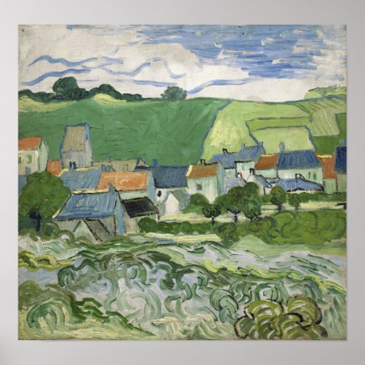 Van Gogh - Ansicht von Auvers Poster (Vorne)