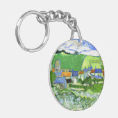 Van Gogh - Ansicht von Auvers Schlüsselanhänger (Vorderseite links)