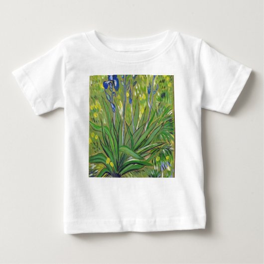Van Gogh art Irises, Acrylwiedergabe Baby T-shirt (Vorderseite)