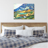 Van Gogh Art - Les Alpilles Bergwelt Leinwanddruck (Insitu (Schlafzimmer))