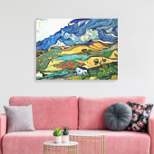 Van Gogh Art - Les Alpilles Bergwelt Leinwanddruck (Insitu (Wohnzimmer))