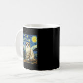 Van Gogh Art Starry Night - Funny Ragdoll Cat Arti Kaffeetasse (Vorderseite Links)
