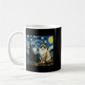 Van Gogh Art Starry Night - Funny Ragdoll Cat Arti Kaffeetasse (Links)