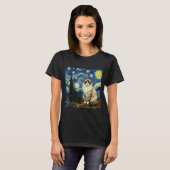 Van Gogh Art Starry Night - Funny Ragdoll Cat Arti T-Shirt (Vorne ganz)
