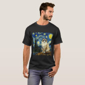 Van Gogh Art Starry Night - Funny Ragdoll Cat Arti T-Shirt (Vorne ganz)