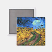 Van Gogh art: Wheatfield mit Crows Magnet (Vorderseite/Rückseite)