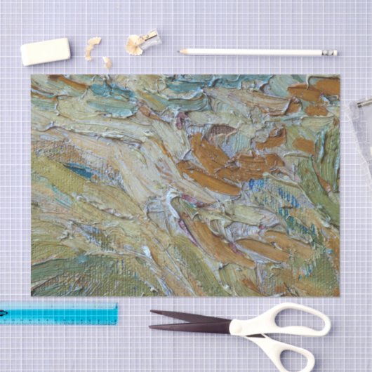 Van Gogh Artist Painting Abstract Brush Stroke Seidenpapier (Handwerk)