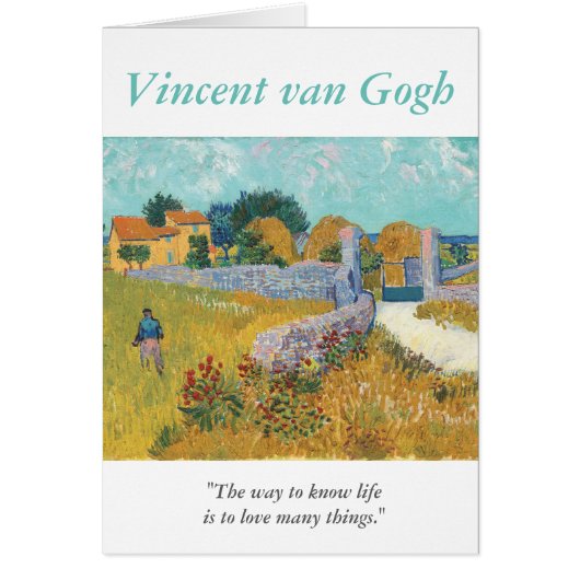 Van Gogh Artist Zitat Liebe Viele Dinge (Vorne)