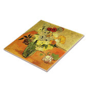 Van Gogh artwork, Japanese Vase with Roses, Fliese (Seite)