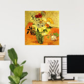 Van Gogh artwork, Japanese Vase with Roses, Poster (Heimbüro)