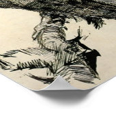 Van Gogh - Ausblasen von der Seite aus gesehen Poster (Ecke)