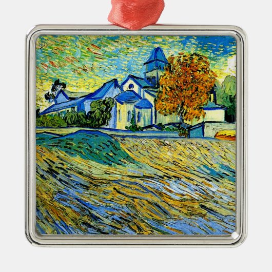 Van Gogh - Aussicht auf die Kirche von Saint Paul Ornament Aus Metall (Vorne)