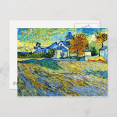 Van Gogh - Aussicht auf die Kirche von Saint Paul Postkarte (Vorne/Hinten)