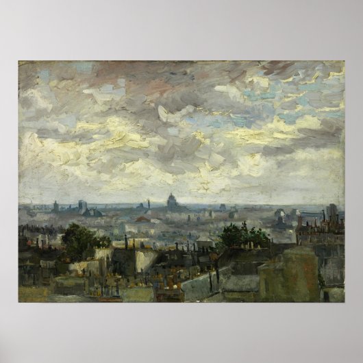 Van Gogh - Aussicht auf Paris Poster (Vorne)