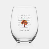 Van Gogh Autumn Quote Decor For Home Weinglas Ohne Stiel (Vorderseite)