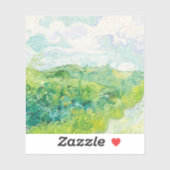 Van Gogh. Auvers für grüne Weizenfelder. Impressio Aufkleber (Blatt)