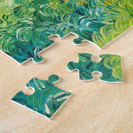 Van Gogh. Auvers für grüne Weizenfelder. Impressio Puzzle (Seite)