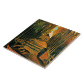 Van Gogh, Avenue of Poplars at Sunset, Fliese (Seite)