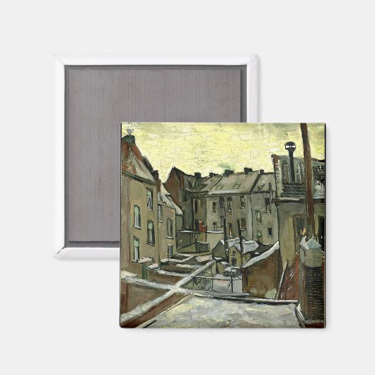 Van Gogh - Backyards in Antwerpen Magnet (Vorderseite/Rückseite)