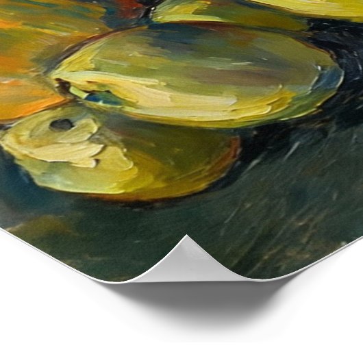 Van Gogh Basket of Apples and Two Pumpkins Poster (Ecke)