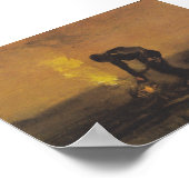 Van Gogh Bauern Feuergezeichnete Druckplakate Poster (Ecke)