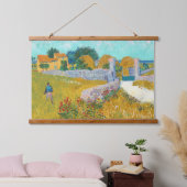 Van Gogh Bauernhaus in Provence Alte Kunstmauer Wandteppich Mit Holzrahmen (Schlafzimmer)