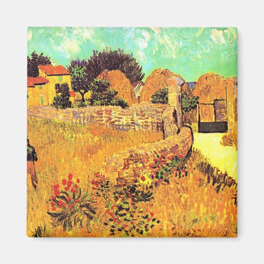 Van Gogh - Bauernhof in der Provence Magnet (Vorne)