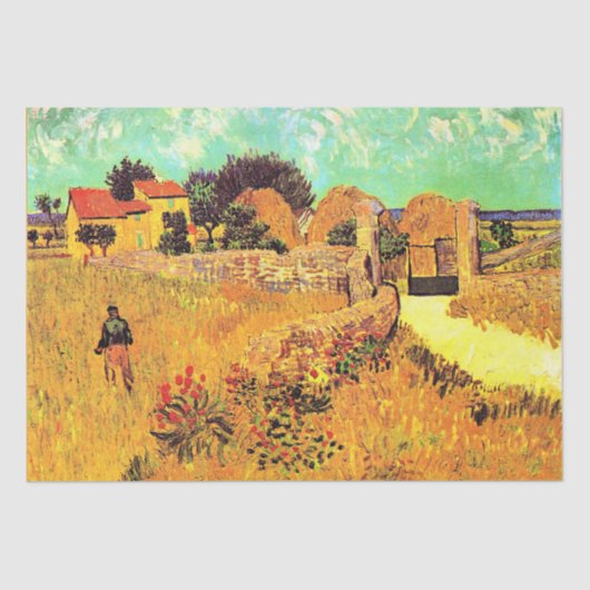 Van Gogh - Bauernhof in der Provence Seidenpapier (Vorderseite)