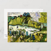 Van Gogh - Bauernhof mit zwei Zahlen Postkarte (Vorne/Hinten)