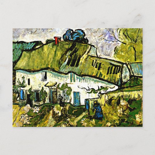 Van Gogh - Bauernhof mit zwei Zahlen Postkarte (Vorderseite)