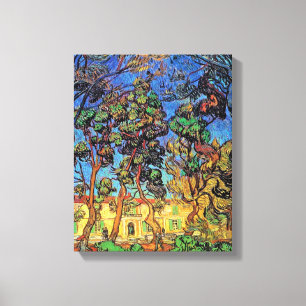 Van Gogh - Bäume im Garten des St. Paul Hospital Leinwanddruck