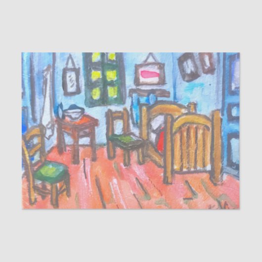 Van Gogh Bedroom mini  Seidenpapier (Vorderseite)