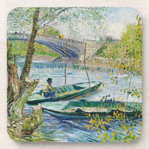 Van Gogh beim Fischen im Frühling Getränkeuntersetzer