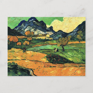 Van Gogh - Berg Gaussier mit Mas de Saint-Paul Postkarte