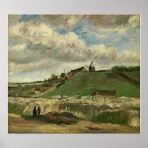 Van Gogh - Berg Montmartre mit Steinbruch Poster