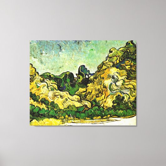 Van Gogh - Berglandschaft bei Saint-Remy Leinwanddruck (Vorderseite)
