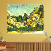 Van Gogh - Berglandschaft bei Saint-Remy Leinwanddruck (Insitu (Wohnzimmer))
